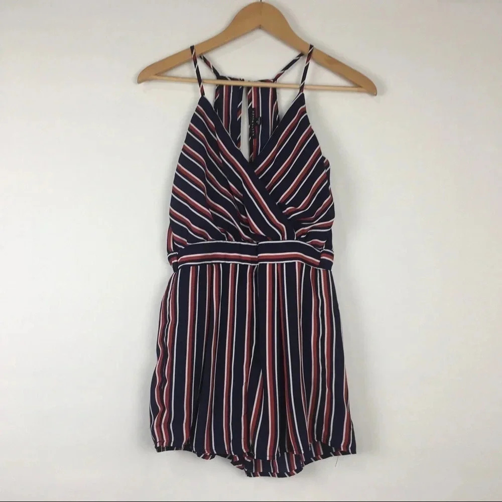 Haute Monde‎ Striped Romper Size Small